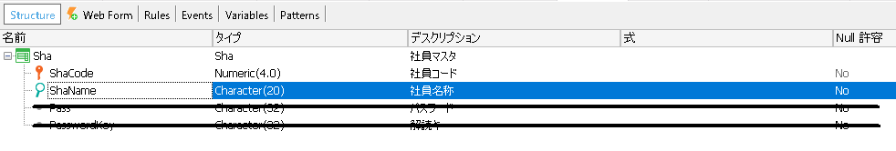 社員トランザクション